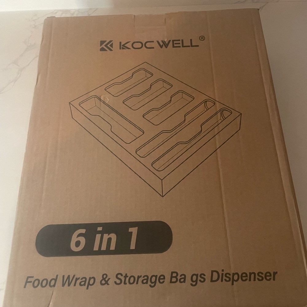 KOCWELL  6-in-1 Food Wrap and Storage Bag Dispenser